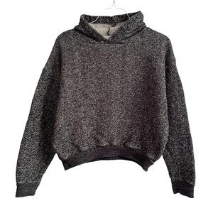 ODEYALO Cropped Dropped Shoulders Hoodie